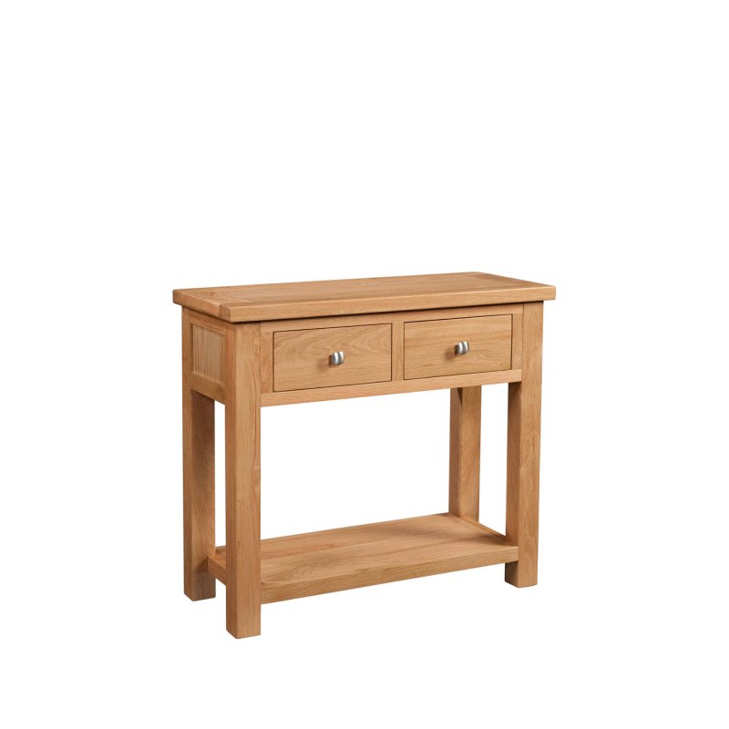 H Collection Arundel Light Oak Console Table with 2 Draws