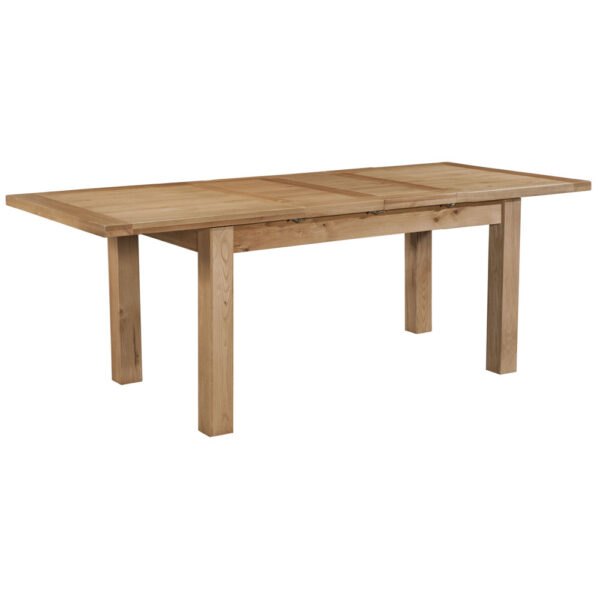 H Collection Arundel Light Oak Dining Table With 2 Extensions 132-198 X 90