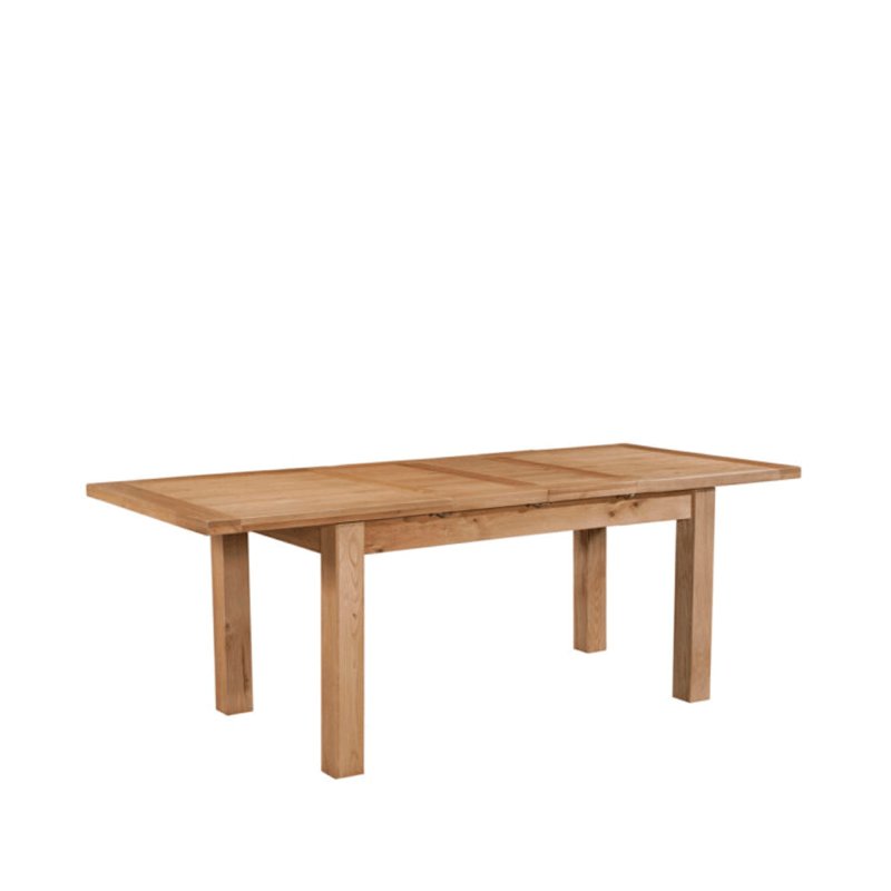 H Collection Arundel Light Oak Dining Table With 2 Extensions 132-198 X 90