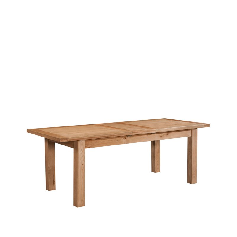 H Collection Arundel Light Oak Dining Table With 2 Extensions 180-250 X90