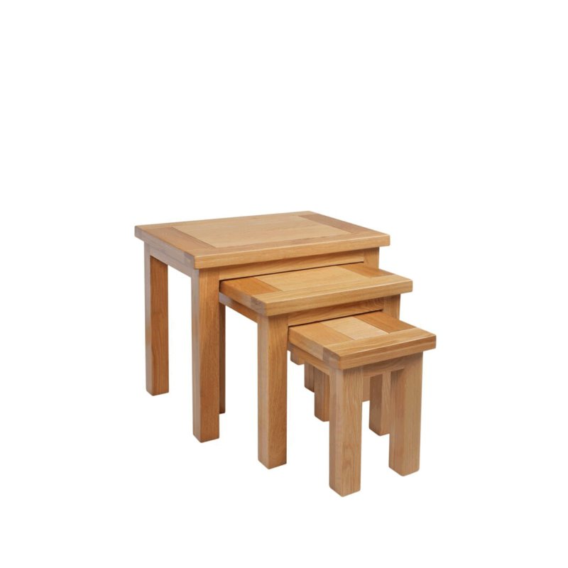 H Collection Arundel Light Oak Nest Of Tables