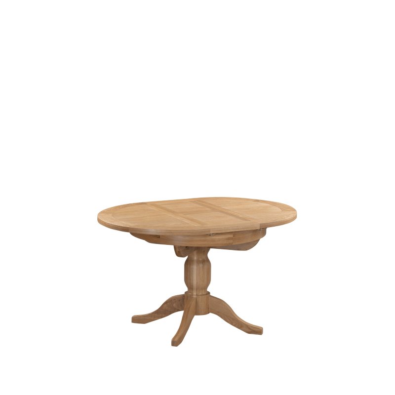 H Collection Arundel Light Oak Round Extending Pedestal Table