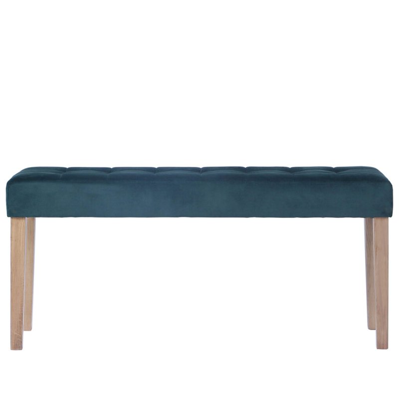 H Collection Balmoral Ashbury Medium Velvet Dining Bench 104Cm In Forest