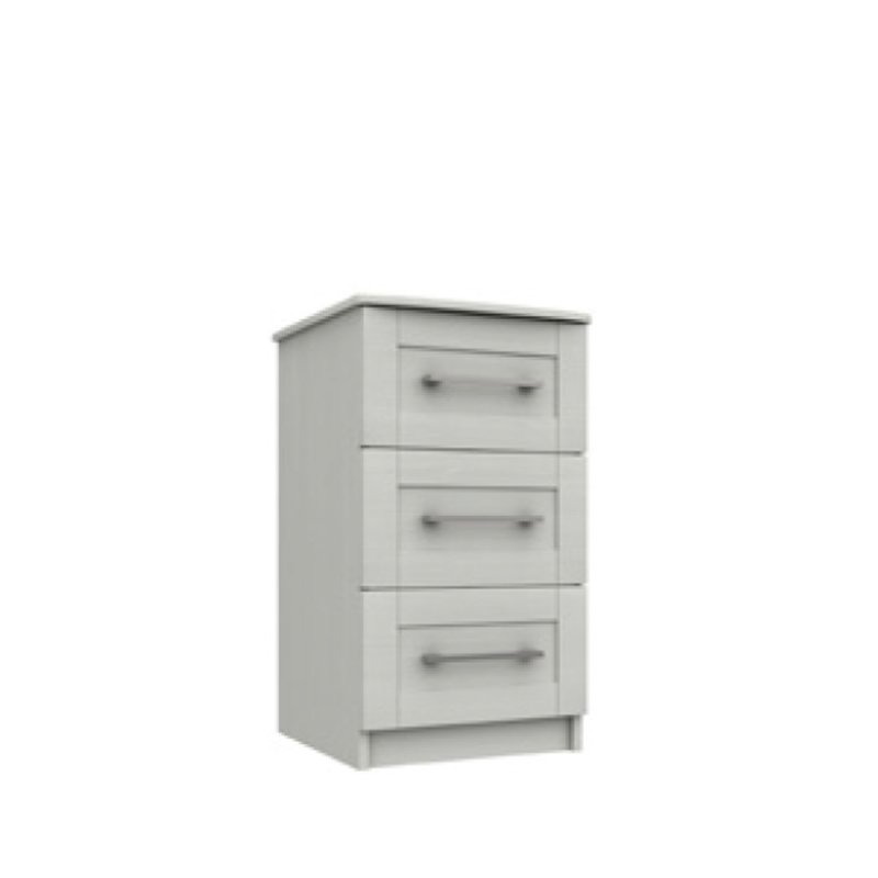 H Collection Avebury 3 Drawer Bedside