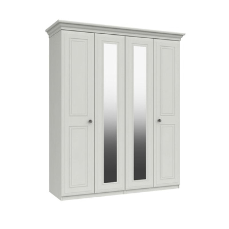 H Collection Horton 4 Door Robe with 2 Mirrors