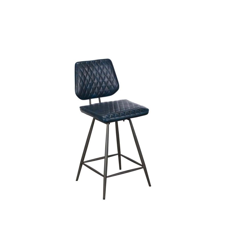 Baker Furniture Dalton Bar Chair (Dark Blue PU)