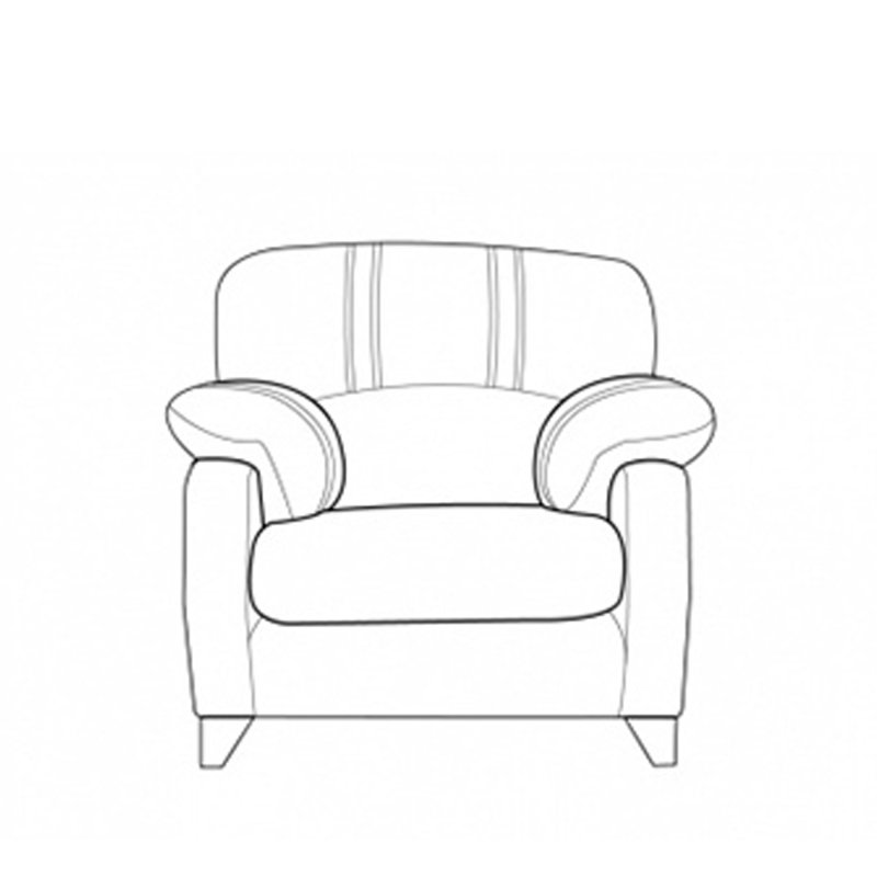 H Collection York Armchair in Fabric