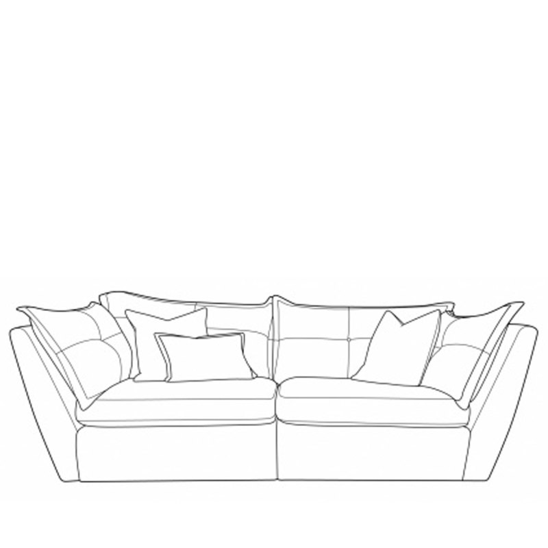 H Collection Mason 3 Seater Sofa in Fabric