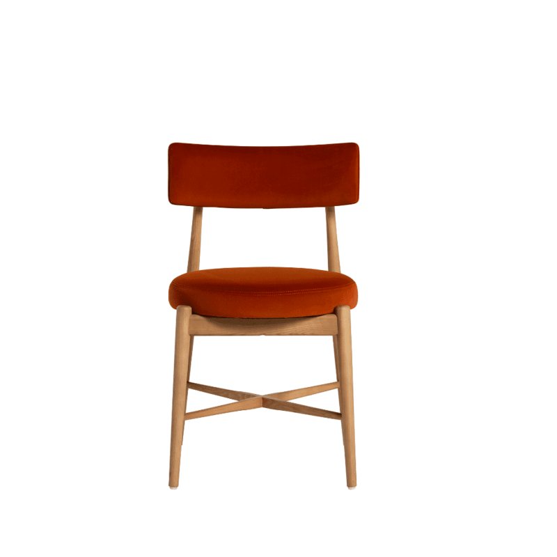 Baker Furniture Flora Dining Chairs Orange Pair