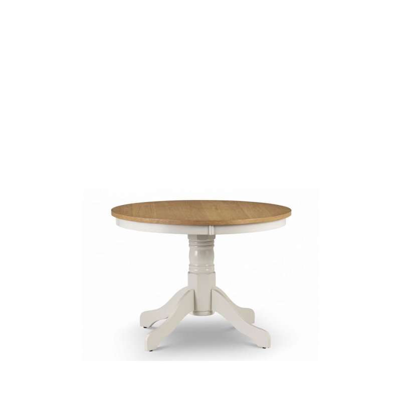 H Collection Hadspen Pedelstal Dining Table Oak and Ivory