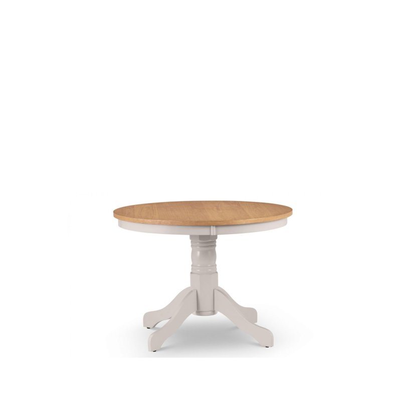 H Collection Hadspen Pedelstal Dining Table Oak and Elephant Grey