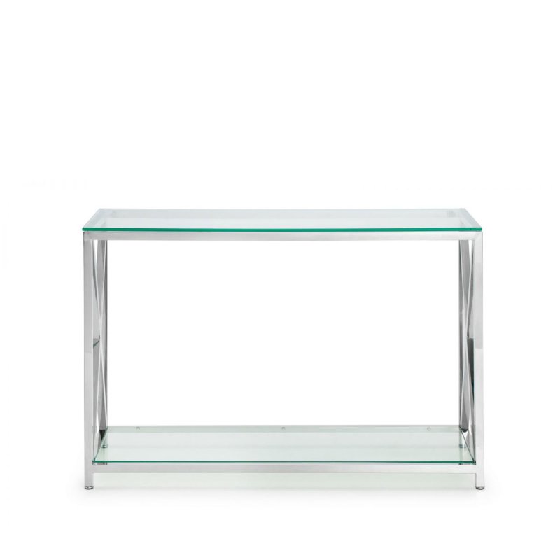 H Collection Kilver Console Table - Silver