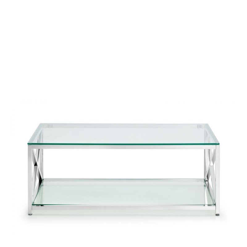 H Collection Kilver Coffee Table - Silver