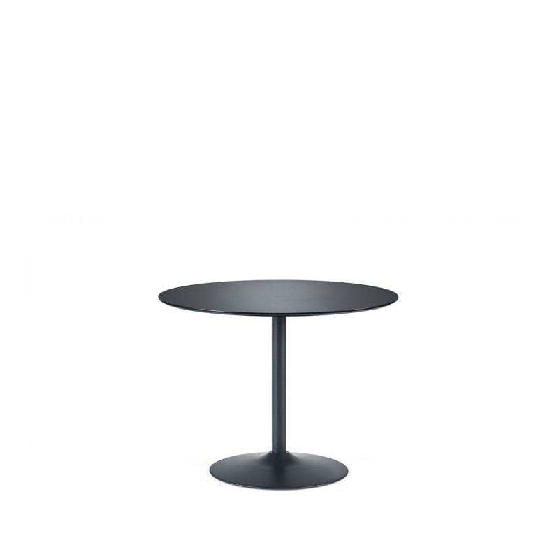 H Collection Bistro I 80cm Round Black Table