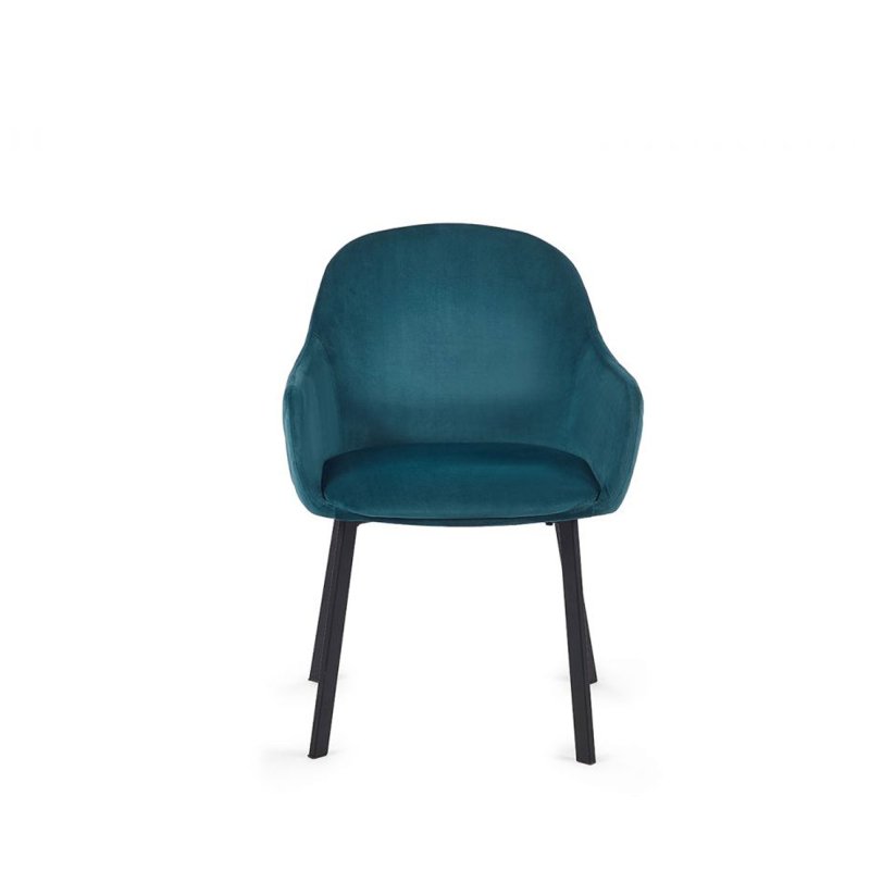 H Collection Bistro Chair in Teal Fabric