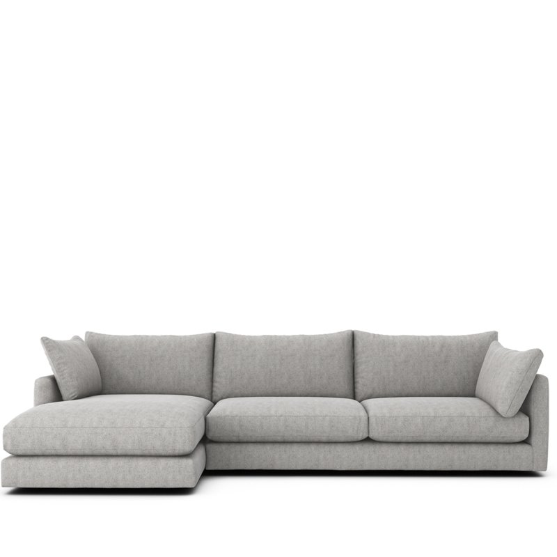 H Collection Luna Large Chaise Sofa Fibre LHF