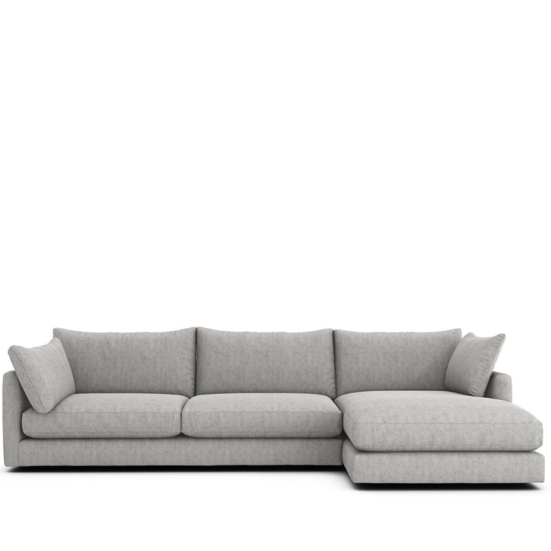 H Collection Luna Large Chaise Sofa Fibre RHF