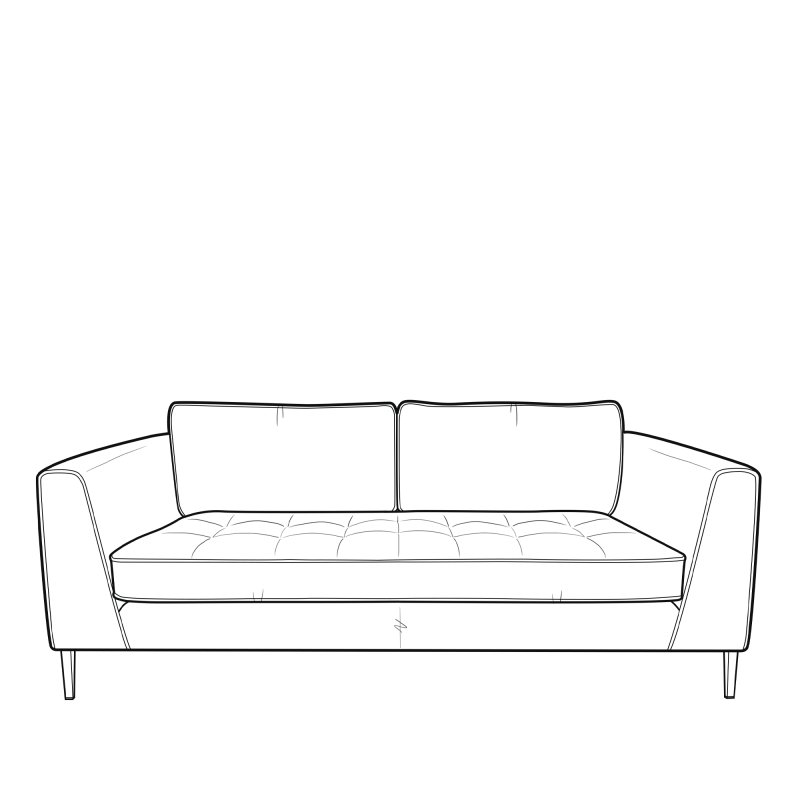 H Collection Finn Medium Sofa Rec Foam