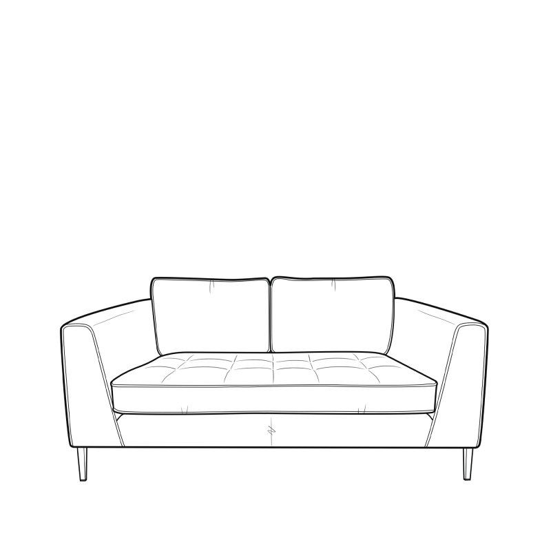 H Collection Finn Small Sofa Rec Foam