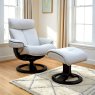 G Plan G Plan Bergen Large Recliner Chair and Stool in Leather