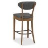 Bentley Designs Ellipse Rustic Oak Upholstered Bar Stool (Pair)