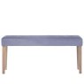 H Collection Balmoral Ashbury Medium Velvet Dining Bench 104Cm In Graphite