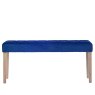 H Collection Balmoral Ashbury Medium Velvet Dining Bench 104Cm In Ocean