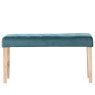 H Collection Balmoral Ashbury Small Velvet Dining Bench 90Cm In Forest