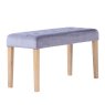 H Collection Balmoral Ashbury Small Velvet Dining Bench 90Cm In Graphite