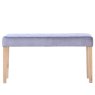 H Collection Balmoral Ashbury Small Velvet Dining Bench 90Cm In Graphite