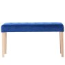 H Collection Balmoral Ashbury Small Velvet Dining Bench 90Cm In Ocean