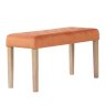 H Collection Balmoral Ashbury Small Velvet Dining Bench 90Cm In Sunset