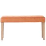 H Collection Balmoral Ashbury Small Velvet Dining Bench 90Cm In Sunset