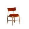 Baker Furniture Flora Dining Chairs Orange Pair