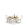 H Collection Hadspen Dining Table Oak and Ivory