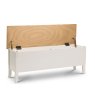 H Collection Hadspen Storage Bench Oak and Ivory