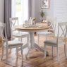 H Collection Hadspen Pedelstal Dining Table Oak and Elephant Grey