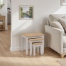 Hadspen Nest of Tables Oak and Elephant Grey