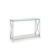 H Collection Kilver Console Table - Silver