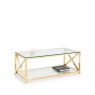 H Collection Kilver Console Table - Gold