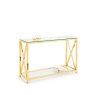 H Collection Kilver Lamp Table - Gold