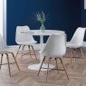 Bistro II 100cm Round White Table