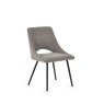 H Collection Bistro Chair in Boucle Grey Fabric