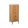 Baker Furniture Reed 5 Drawer Tall Chest