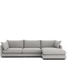 H Collection Luna Large Chaise Sofa Fibre RHF