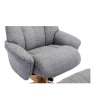 H Collection Elodie Swivel Recliner in Fabric