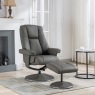 H Collection Venetia Swivel Recliner in Leather