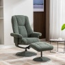 H Collection Venetia Swivel Recliner in Fabric